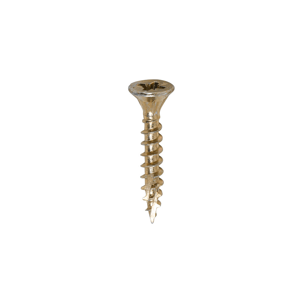 TIMCO C2 Strong-Fix Multi-Purpose Premium Countersunk Gold Woodscrews - 4.0 x 25 Box OF 200 - 40025C2