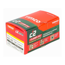 Load image into Gallery viewer, TIMCO C2 Clamp-Fix Multi-Purpose Premium Countersunk Gold Woodscrews - 4.0 x 25 Box OF 200 - 40025C2C
