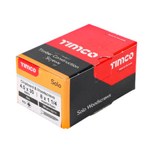 Load image into Gallery viewer, TIMCO Solo Countersunk Silver Woodscrews - 4.0 x 30 Box OF 200 - 40030SOLOZ
