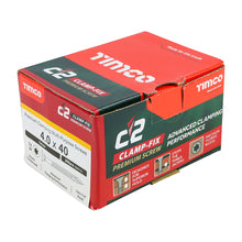Load image into Gallery viewer, TIMCO C2 Clamp-Fix Multi-Purpose Premium Countersunk Gold Woodscrews - 4.0 x 40 Box OF 200 - 40040C2C
