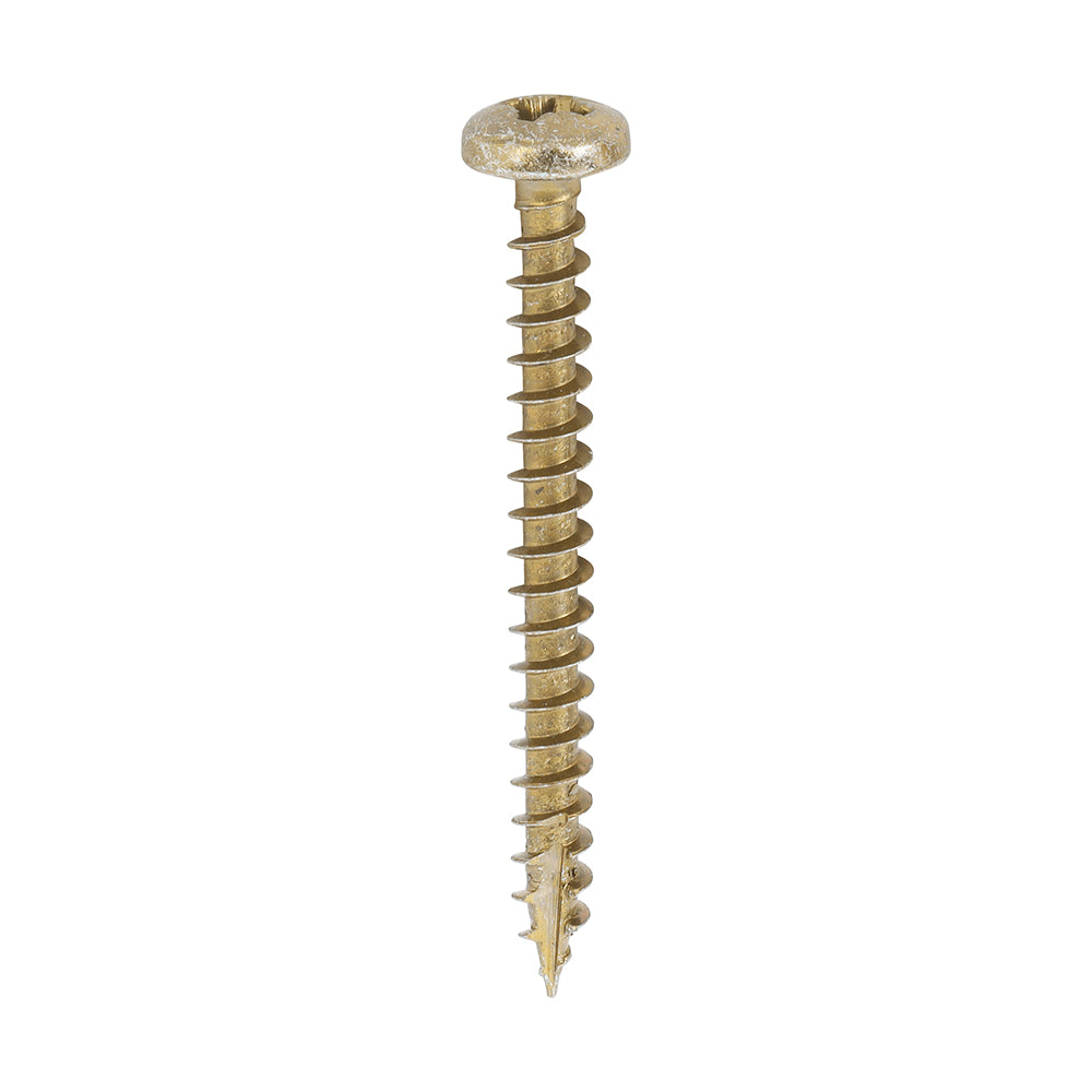 TIMCO Classic Multi-Purpose Pan Head Gold Woodscrews - 4.0 x 40 Box OF 200 - 40040CLAP
