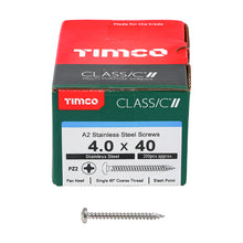 Load image into Gallery viewer, TIMCO Classic Multi-Purpose Pan Head A2 Stainless Steel Woodcrews,All Sizes,200pcs
