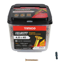 Load image into Gallery viewer, TIMCO Velocity Premium Multi-Use Countersunk Gold Woodscrews - 3.0 x 16 Box OF 200 - 30016VY
