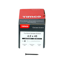Load image into Gallery viewer, TIMCO Carcass Screws - 4.0 x 45 Box OF 500 - 40045CARC
