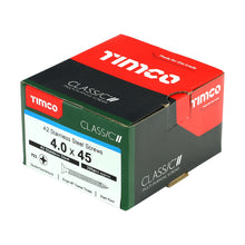 Load image into Gallery viewer, TIMCO Classic Multi-Purpose Countersunk A2 Stainless Steel Woodcrews -All Sizes
