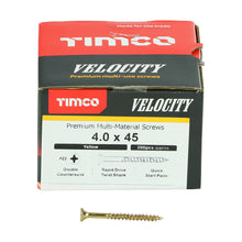 Load image into Gallery viewer, TIMCO Velocity Premium Multi-Use Countersunk Gold Woodscrews - 3.0 x 16 Box OF 200 - 30016VY
