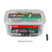 Load image into Gallery viewer, TIMCO C2 Exterior Multi-Purpose Premium Countersunk Silver Woodscrews - 4.0 x 30 Tub OF 400 - 40030C2S
