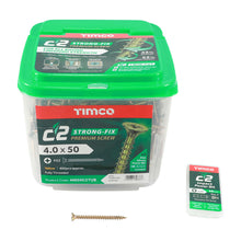 Load image into Gallery viewer, TIMCO C2 Strong-Fix Multi-Purpose Premium Countersunk Gold Woodscrews - 3.5 x 12 Box OF 200 - 35012C2

