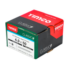 Load image into Gallery viewer, TIMCO Classic Multi-Purpose Countersunk A2 Stainless Steel Woodcrews - 4.0 x 50 Box OF 200 - 40050CLASS
