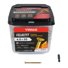 Load image into Gallery viewer, TIMCO Velocity Premium Multi-Use Countersunk Gold Woodscrews, All Sizes
