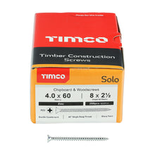 Load image into Gallery viewer, TIMCO Solo Countersunk Silver Woodscrews - 3.0 x 12 Box OF 200 - 30012SOLOZ
