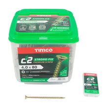 Load image into Gallery viewer, TIMCO C2 Strong-Fix Multi-Purpose Premium Countersunk Gold Woodscrews - 3.5 x 12 Box OF 200 - 35012C2
