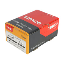 Load image into Gallery viewer, TIMCO Solo Countersunk Silver Woodscrews - 4.0 x 80 Box OF 200 - 40080SOLOZ
