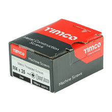 Load image into Gallery viewer, TIMCO Machine Pan Head Silver Screws - M4 x 25 Box OF 100 - 4025PPM
