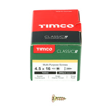 Load image into Gallery viewer, TIMCO Classic Multi-Purpose Countersunk Gold Woodscrews - All Sizes
