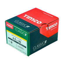 Load image into Gallery viewer, TIMCO Classic Multi-Purpose Countersunk Gold Woodscrews - 4.5 x 30 Box OF 200 - 45030CLAF
