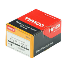 Load image into Gallery viewer, TIMCO Solo Countersunk Silver Woodscrews - 3.0 x 12 Box OF 200 - 30012SOLOZ
