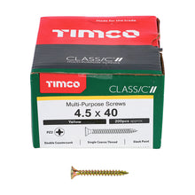 Load image into Gallery viewer, TIMCO Classic Multi-Purpose Countersunk Gold Woodscrews - 3.0 x 12 Box OF 200 - 30012CLAF
