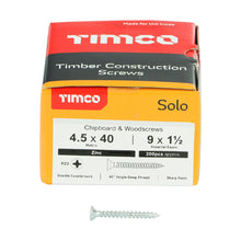 Load image into Gallery viewer, TIMCO Solo Countersunk Silver Woodscrews - All Sizes

