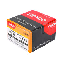 Load image into Gallery viewer, TIMCO Solo Countersunk Gold Woodscrews - 4.5 x 45 Box OF 200 - 45045SOLOC
