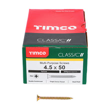 Load image into Gallery viewer, TIMCO Classic Multi-Purpose Countersunk Gold Woodscrews - All Sizes

