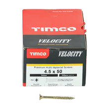 Load image into Gallery viewer, TIMCO Velocity Premium Multi-Use Countersunk Gold Woodscrews - 3.0 x 16 Box OF 200 - 30016VY
