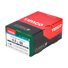 Load image into Gallery viewer, TIMCO Classic Multi-Purpose Countersunk A2 Stainless Steel Woodcrews - 4.5 x 60 Box OF 200 - 45060CLASS
