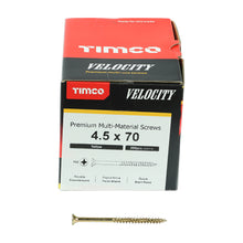 Load image into Gallery viewer, TIMCO Velocity Premium Multi-Use Countersunk Gold Woodscrews - 3.0 x 16 Box OF 200 - 30016VY
