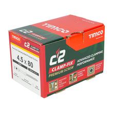 Load image into Gallery viewer, TIMCO C2 Clamp-Fix Multi-Purpose Premium Countersunk Gold Woodscrews - 4.5 x 80 Box OF 200 - 45080C2C
