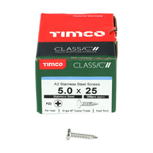 Load image into Gallery viewer, TIMCO Classic Multi-Purpose Pan Head A2 Stainless Steel Woodcrews,All Sizes,200pcs
