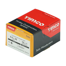 Load image into Gallery viewer, TIMCO Solo Countersunk Gold Woodscrews - 5.0 x 25 Box OF 200 - 50025SOLOC
