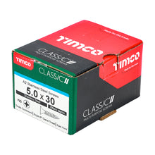 Load image into Gallery viewer, TIMCO Classic Multi-Purpose Countersunk A2 Stainless Steel Woodcrews - 5.0 x 30 Box OF 200 - 50030CLASS
