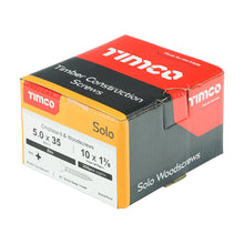 Load image into Gallery viewer, TIMCO Solo Countersunk Silver Woodscrews - 5.0 x 35 Box OF 200 - 50035SOLOZ
