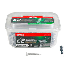 Load image into Gallery viewer, TIMCO C2 Exterior Multi-Purpose Premium Countersunk Silver Woodscrews - 4.0 x 30 Tub OF 400 - 40030C2S
