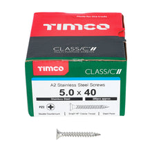 Load image into Gallery viewer, TIMCO Classic Multi-Purpose Countersunk A2 Stainless Steel Woodcrews -All Sizes
