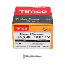 Load image into Gallery viewer, TIMCO Solo Countersunk Silver Woodscrews - 3.0 x 12 Box OF 200 - 30012SOLOZ
