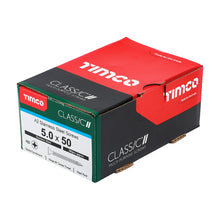 Load image into Gallery viewer, TIMCO Classic Multi-Purpose Countersunk A2 Stainless Steel Woodcrews - 5.0 x 50 Box OF 200 - 50050CLASS

