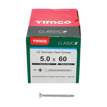 Load image into Gallery viewer, TIMCO Classic Multi-Purpose Countersunk A2 Stainless Steel Woodcrews -All Sizes
