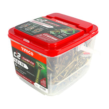 Load image into Gallery viewer, TIMCO C2 Clamp-Fix Multi-Purpose Premium Countersunk Gold Woodscrews - 5.0 x 70 Tub OF 375 - 50070C2CTUB
