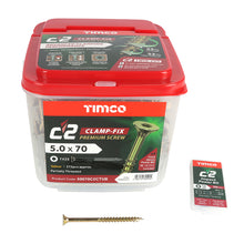Load image into Gallery viewer, TIMCO C2 Clamp-Fix Multi-Purpose Premium Countersunk Gold Woodscrews,All Sizes
