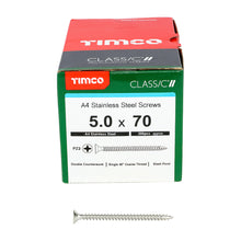 Load image into Gallery viewer, TIMCO Classic Multi-Purpose Countersunk A4 Stainless Steel Woodcrews - All Sizes

