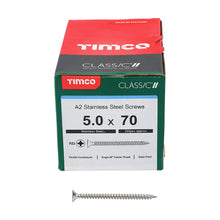 Load image into Gallery viewer, TIMCO Classic Multi-Purpose Countersunk A2 Stainless Steel Woodcrews -All Sizes
