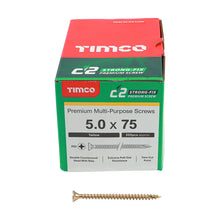 Load image into Gallery viewer, TIMCO C2 Strong-Fix Multi-Purpose Premium Countersunk Gold Woodscrews - 3.5 x 12 Box OF 200 - 35012C2
