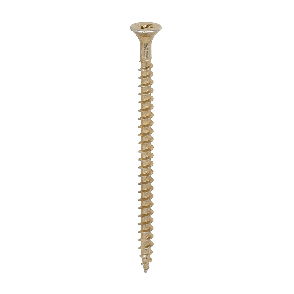 TIMCO C2 Strong-Fix Multi-Purpose Premium Countersunk Gold Woodscrews - 5.0 x 80 Box OF 200 - 50080C2