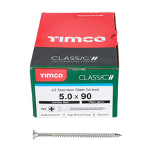 Load image into Gallery viewer, TIMCO Classic Multi-Purpose Countersunk A2 Stainless Steel Woodcrews -All Sizes
