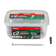 Load image into Gallery viewer, TIMCO C2 Exterior Multi-Purpose Premium Countersunk Silver Woodscrews - 4.0 x 30 Tub OF 400 - 40030C2S

