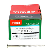 Load image into Gallery viewer, TIMCO Classic Multi-Purpose Countersunk A4 Stainless Steel Woodcrews - All Sizes
