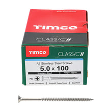 Load image into Gallery viewer, TIMCO Classic Multi-Purpose Countersunk A2 Stainless Steel Woodcrews -All Sizes
