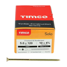 Load image into Gallery viewer, TIMCO Solo Countersunk Gold Woodscrews - 5.0 x 120 Box OF 100 - 50120SOLOC
