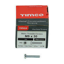 Load image into Gallery viewer, TIMCO Machine Pan Head Silver Screws - All Sizes,100pcs
